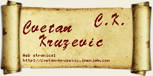 Cvetan Kružević vizit kartica